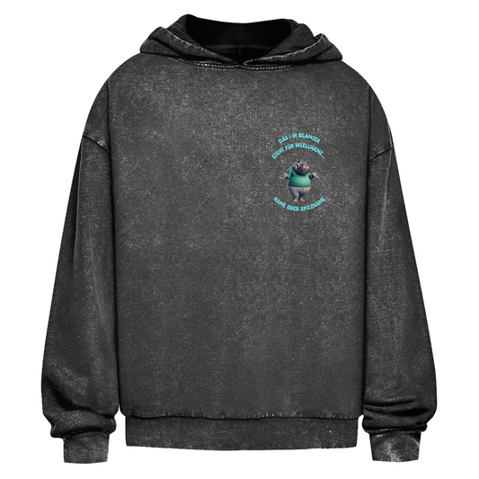 Modell Nicole - Elnika Oversize Washed Hoodie - Beamter